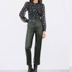 Wilfred Aritzia The Melina Pant Vegan Leather In Black Size US 4